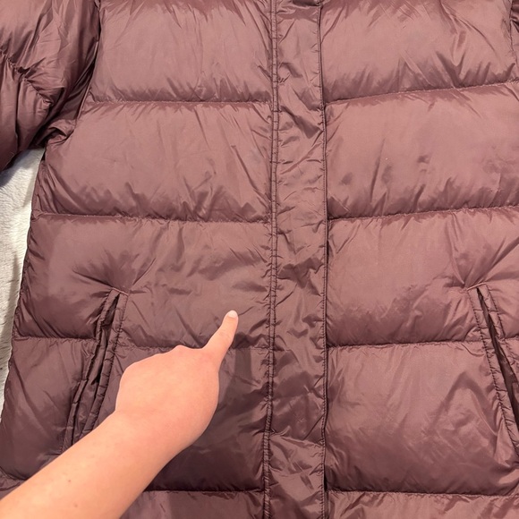 Eileen Fisher Classic Funnel Neck Down Parka Long‎ Puffer Oversize Plush Size S - Picture 11 of 15